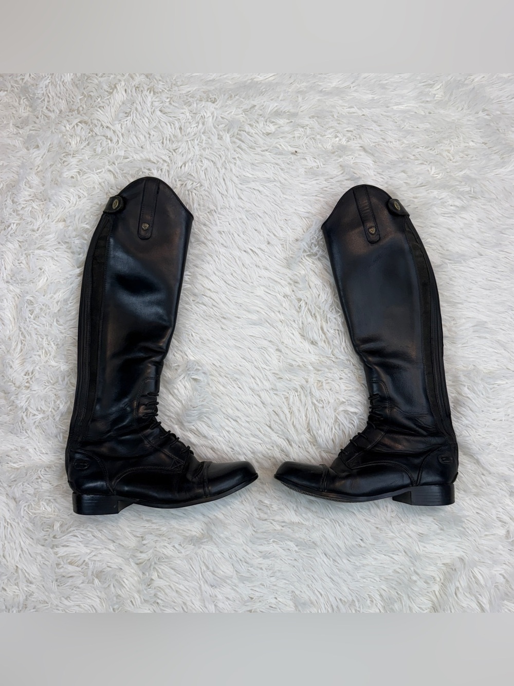 Child’s Size 4 XS Calf M Height Black Ariat Leather Horseback Riding Tall Boots
